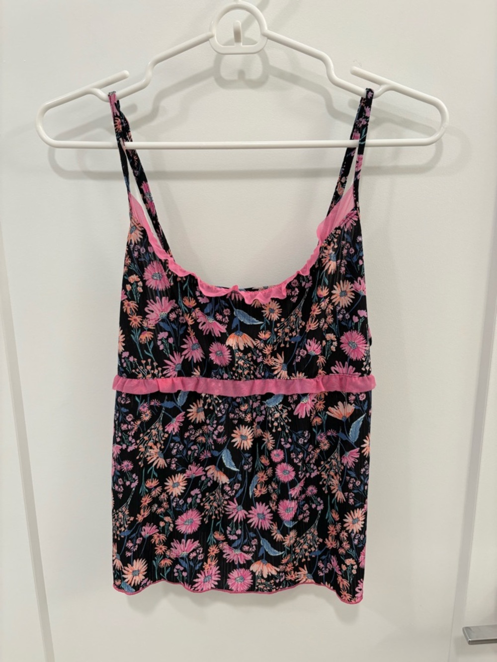 Vintage Y2K Fairy Whimsigoth Black Pink Secret Treasures Cami Size Medium